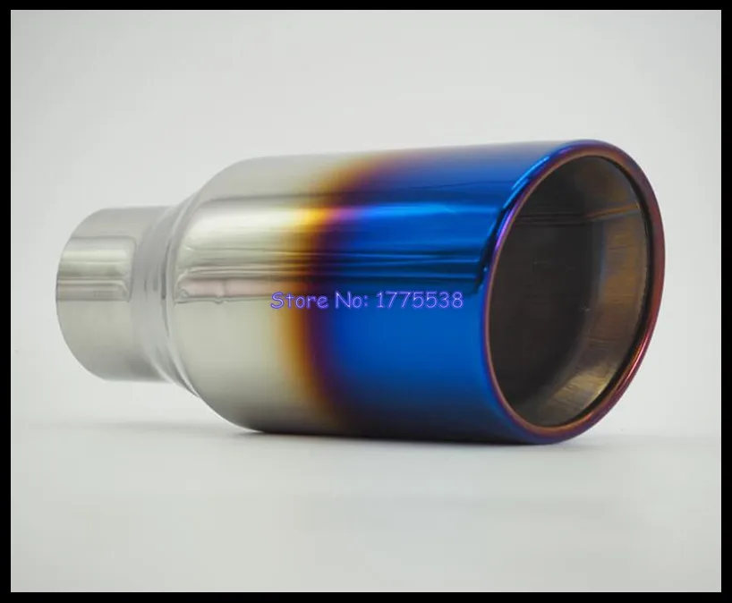 Stainless Steel Inlet 51mm(2&quot) Outlet 76mm(3&quot) Modified Racing Car Exhaust Muffler Tip End Pipe Tailpipe Double-Layer | Автомобили