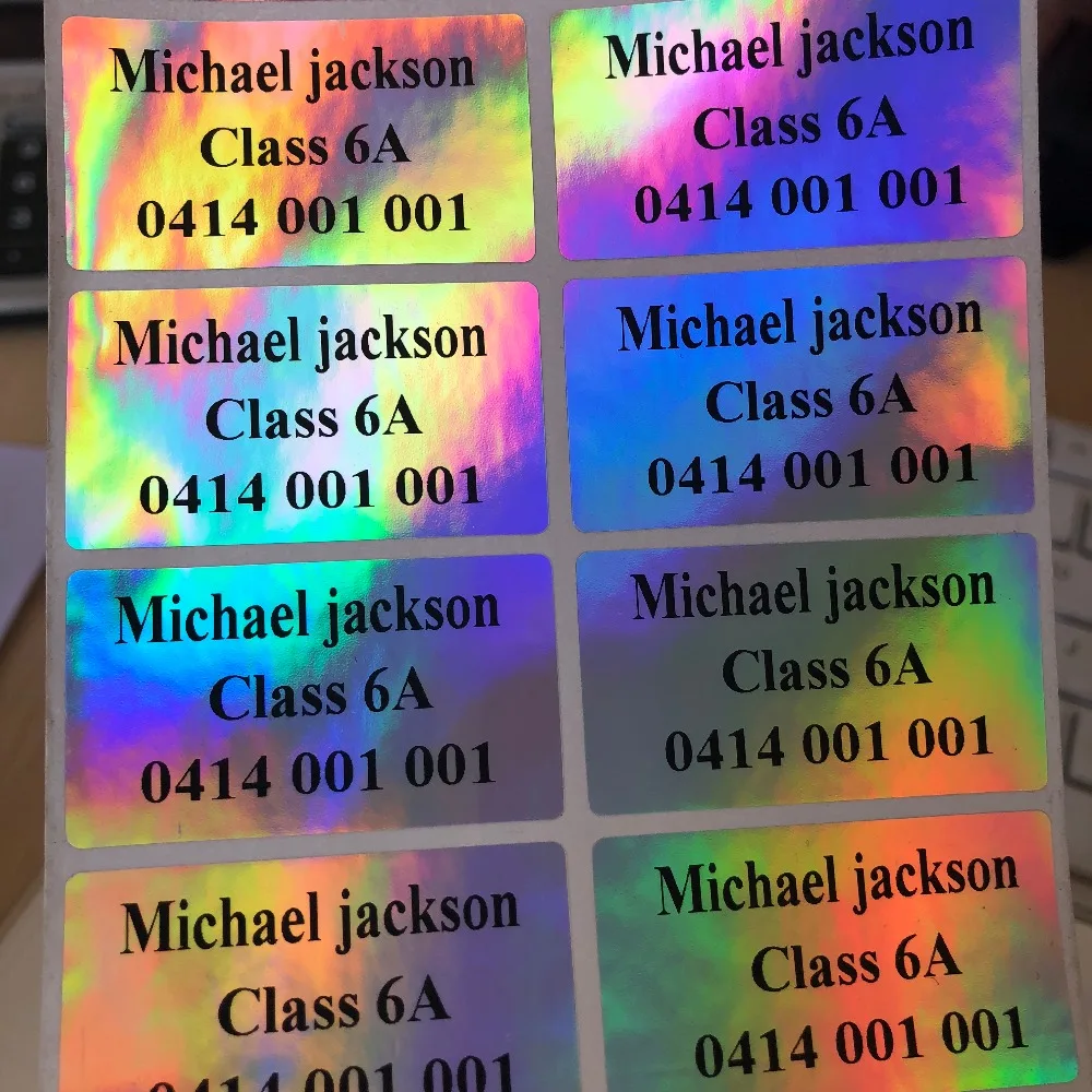 

iridescent wedding personalized stickers return address labels envelop birthday party decoration favor bag souvenirs box tags