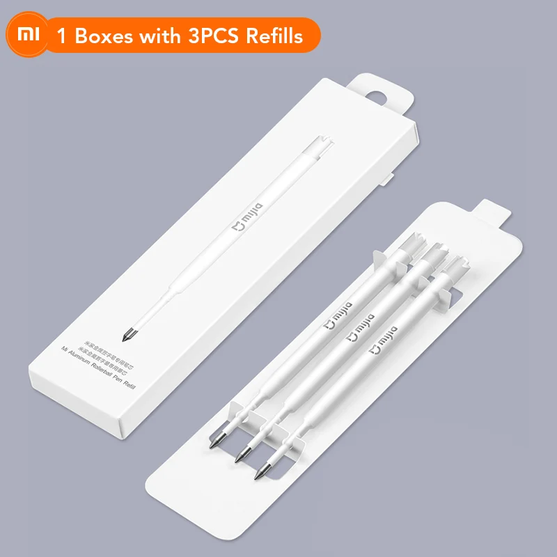 3 Refills Xiaomi Mijia ручка PREMEC гладкий металл Швейцария заправка сплава ручки MiKuni Япония черные чернила 0,5 мм подписи Xiaomi - Цвет: 3 Refills