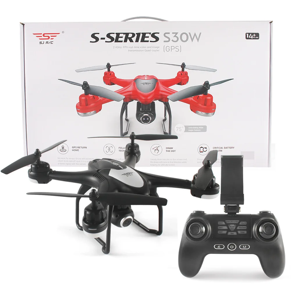SJ S30W двойной GPS Follow me modeWIFI FPV с широкоугольной камерой 720P RC Дрон Квадрокоптер |