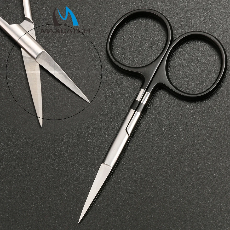 Ножницы для рыбалки Maximumcatch вольфрамовые твердосплавные прямые черные|blade vapor|blade