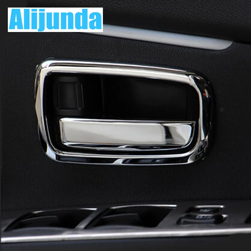 Alijunda! Для Mitsubishi ASX ABS хромированная отделка ручка Чаша Украшение Коробка кольцо 4