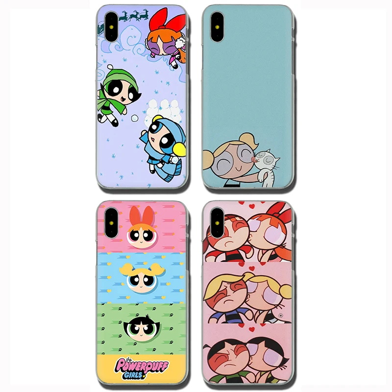 Жесткий чехол для телефона Powerpuff Girls для iphone 5 5s 5C SE 6 6s 7 8 plus X XR XS 11 Pro Max