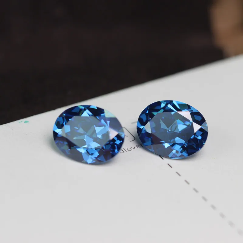 new arrival CZ navy blue cubic zircon decorative stone for diy making ring brecelets accessories gems faceted oval shape