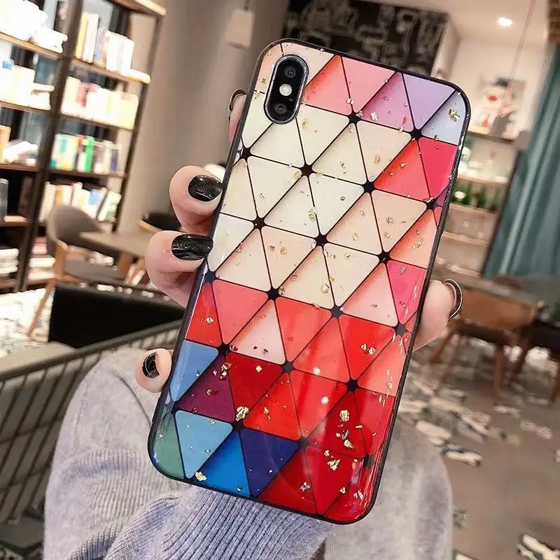 Gold foil Sequin Case for iphone X XS MAX XR 7 8 Plus 6s 6 Fashion Sexy Soft Silicone TPU Dropproof Anti Knock Cover |