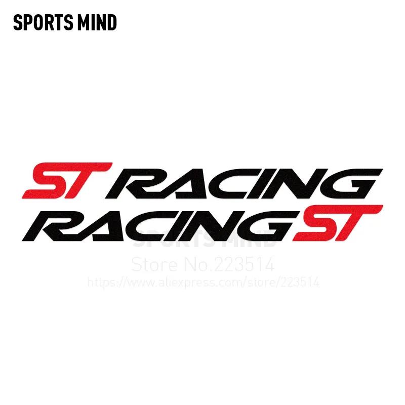 1 Pair SPORTS MIND ST RACING Car Body Stickers For Ford Focus BMW Honda Audi Mercedes Volkswagen Toyota Renault Accessories | Автомобили и