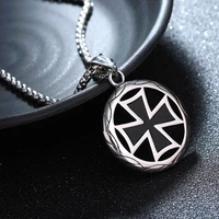 tide male titanium stainless steel black cross pendant necklace creative gift boutique for men titanium steel jewelry