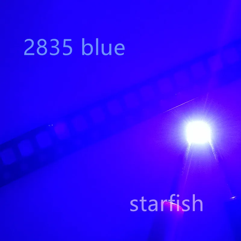 100 шт. светодиодные лампы 2835 синий светильник 0 2 W SMD светодиодный 460-465nm