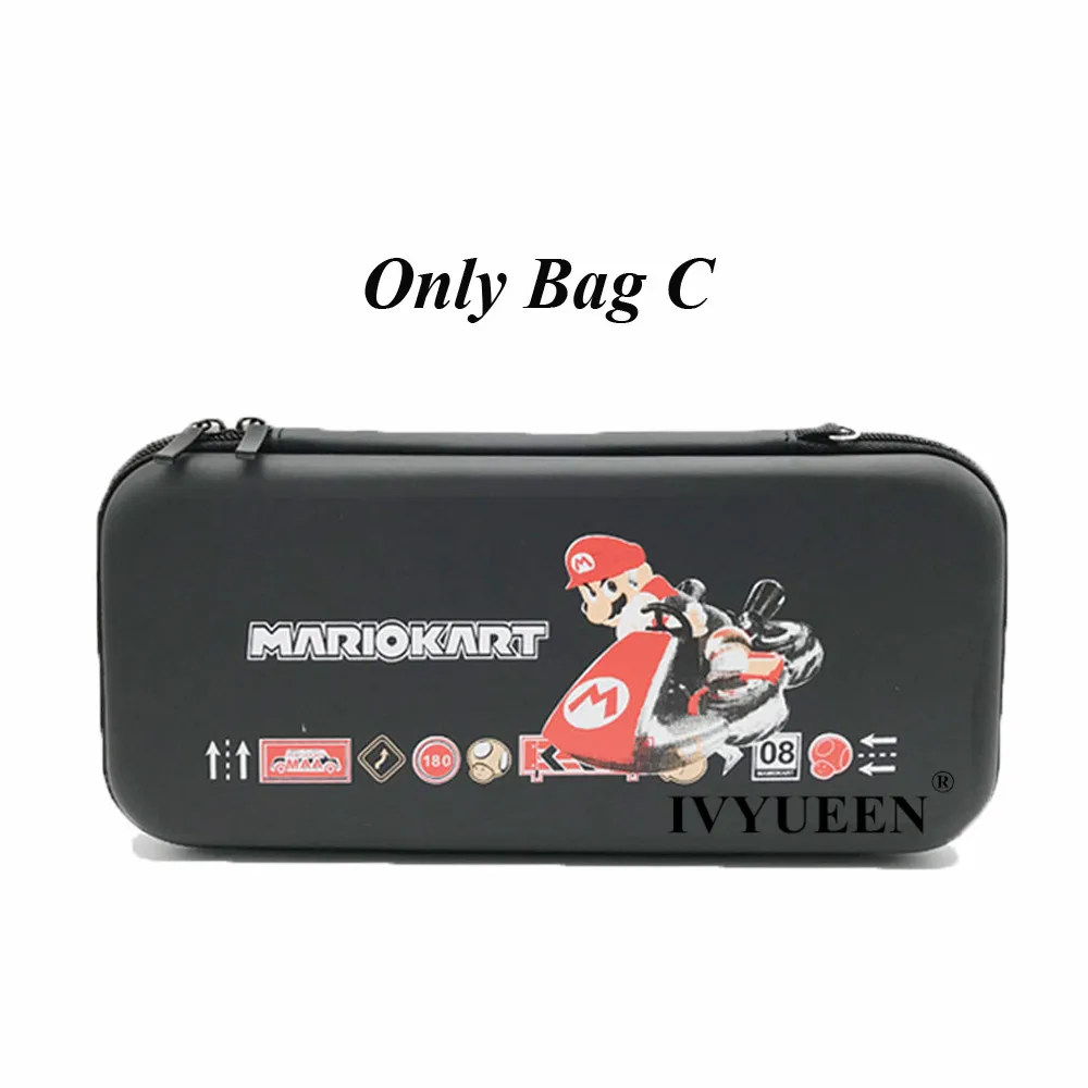 Only Bag C IVYUEEN, 7 в 1, сумка для переноски пульта NS, закаленное стекло, пленка и кристалл, Жесткий Чехол, аналоговый колпачок для большого пальца - Цвет: Only Bag C