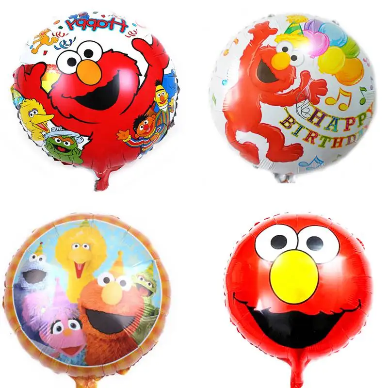 4pcs mix elmo 4 шт Смешанные шары Элмо 18 дюймов Круглый Стиль Улица Сезам фольги шары для тематическая вечеринка на день рождения украшения Гелиевый шар - Цвет: 4pcs mix elmo