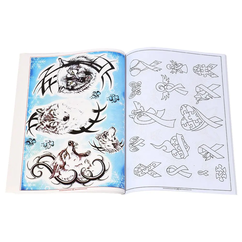 Tattoo Book Supply Classic Mini Logo Design Collection Pattern Graphic Flash Tatoo A4 Popular Sketch Makeup | Красота и здоровье