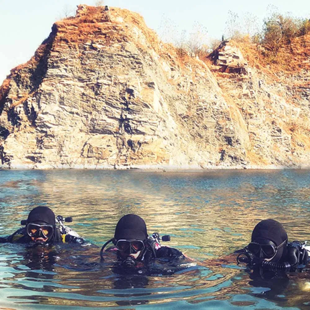 Зимняя теплая шапка для плавания и дайвинга снаряжение подводного капюшон