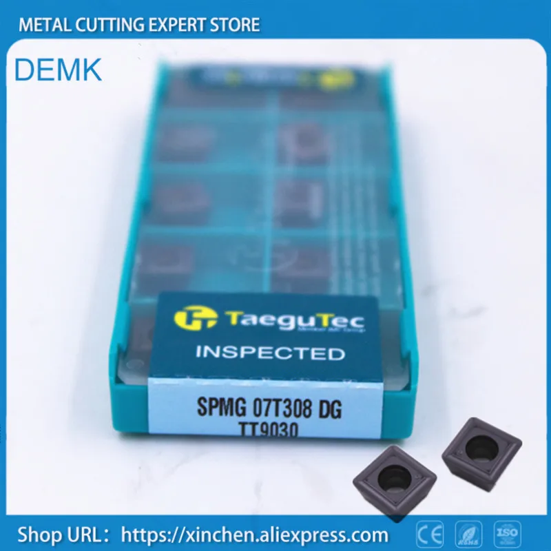 Нож SPMG 07T308 DG TT9030 10 шт. для Taegutec CNC U тип быстрое сверло Карбидное лезвие обработка
