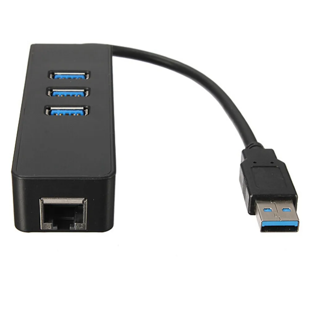 Hot Sales 3 Port USB 3.0 Hub 10/100/1000 Mbps RJ45 Gigabit Ethernet LAN Wired Network Adapter For windows for Mac Linux