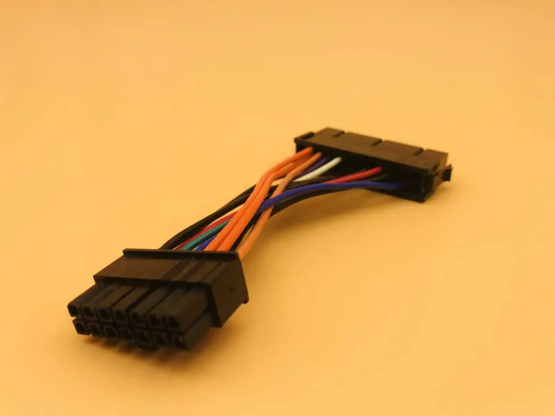 Новый кабель питания 10 см 18AWG провод ATX 24 контактный к 14 адаптер для Lenovo IBM Dell Q77 B75 A75