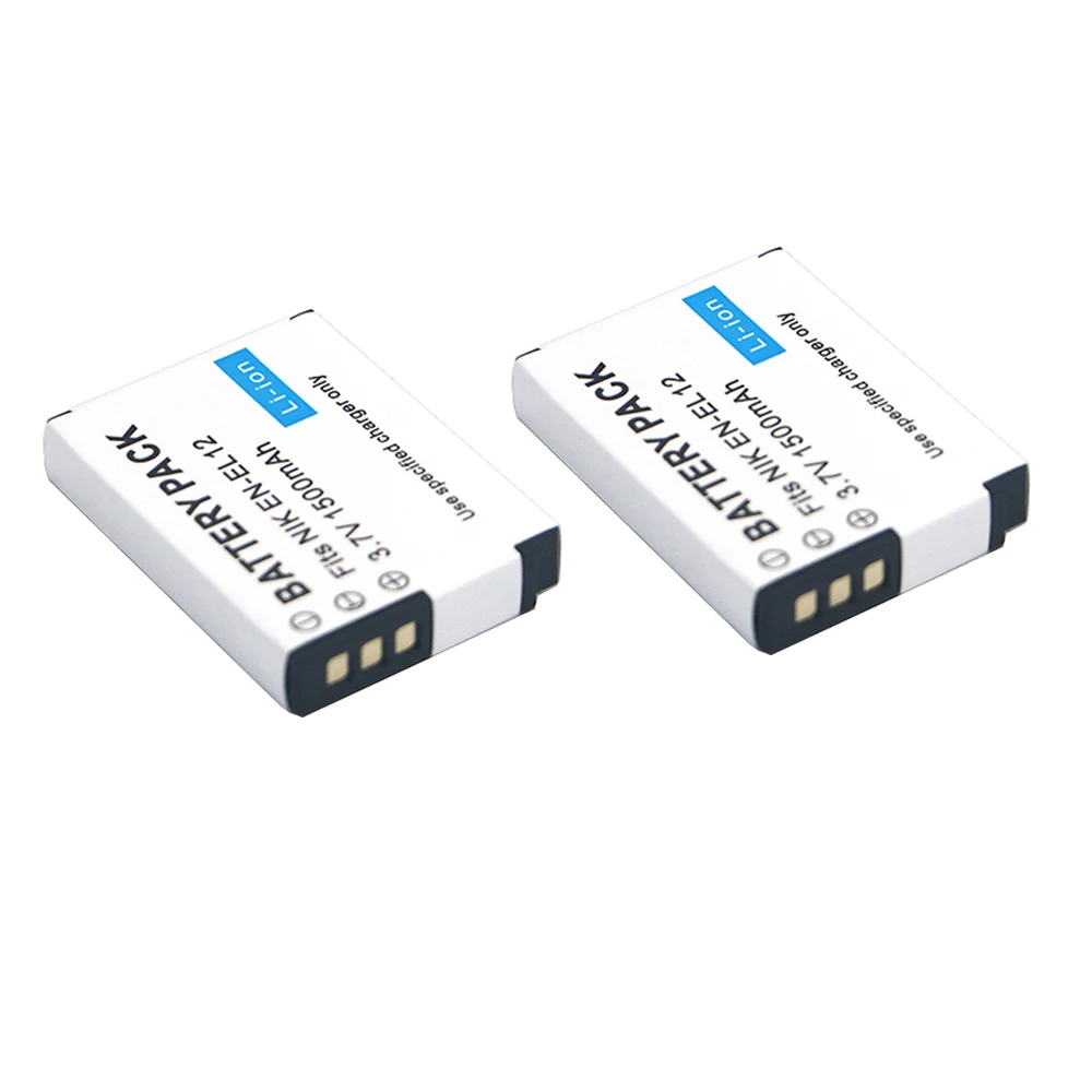2 шт. запасные батарейки для камеры Nikon S1000 S1200pj S31 S6000 S610 S6100 S6150 AW120s P340 S9600 |