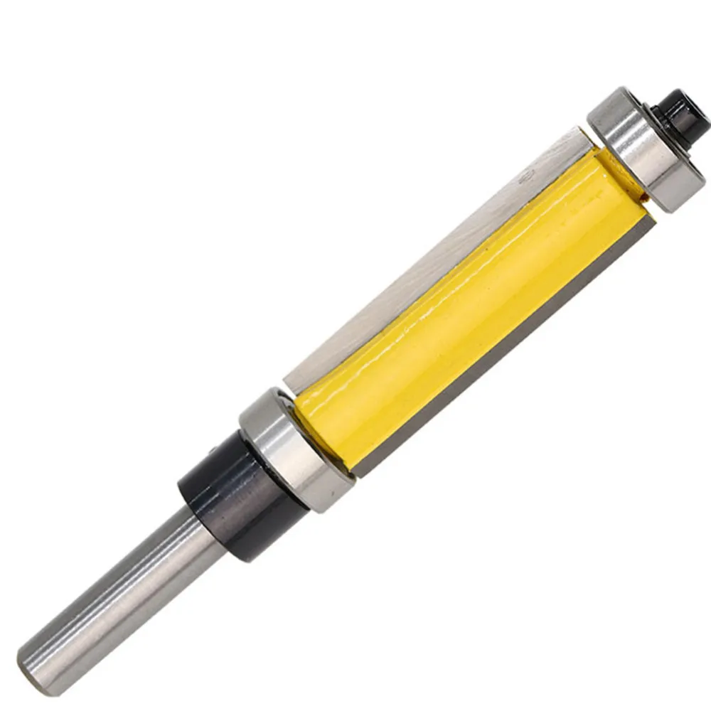 1/4 Inch Shank 1/2 Flush Trim Router Bit Woodworking Milling Cutter Double Bearing Trimming Knife Tool | Инструменты