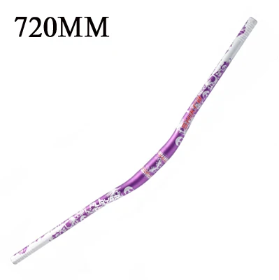 purple 720MM Алюминиевый сплав MTB горный велосипед руль XC/DH спуск гоночный велосипед руль подъемная Ручка Бар 720/780 мм части велосипеда - Цвет: purple 720MM