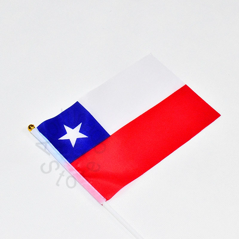 

Chile 14*21cm flag Banner meet Parade party hand waving National flag Home Decoration flag banner