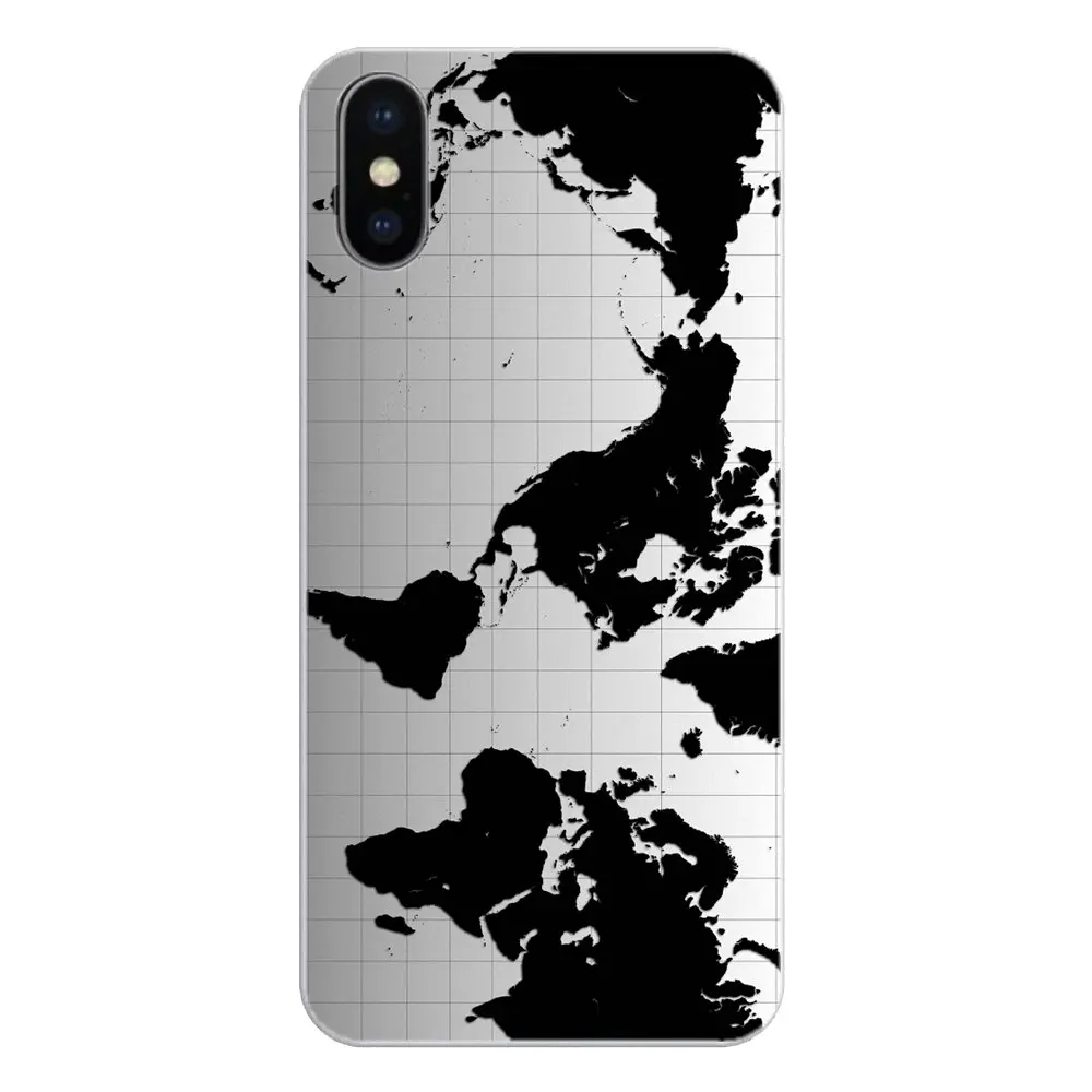 Transparent TPU Cases For Samsung Galaxy A5 A6 A7 A8 A9 J4 J5 J7 J8 2017 2018 Plus Prime Antique World Map Art Pattern Wallpaper |