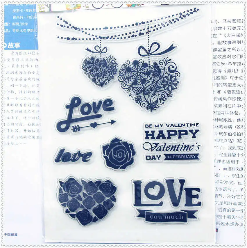 Прозрачные силиконовые каучуковые штампы PANFELOU 11 3*15 56 см 45 дюймов|rubber clear stamp|clear