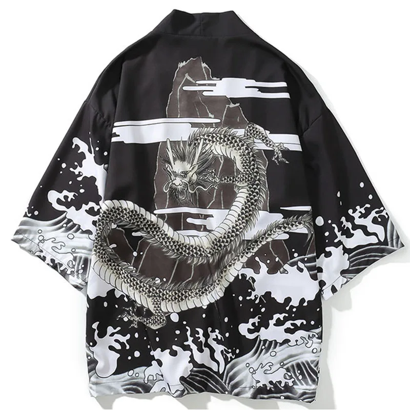 Кимоно в японском стиле Samurai Crane кардиган Haori для мужчин и женщин Китайская