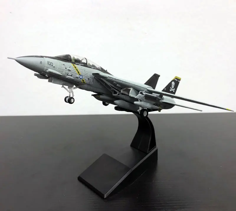 AMER 1/100 масштаб военная модель игрушки США Grumman F-14 Tomcat Fighter VF-84 Jolly Rogers Fighter литой металлический самолет модель игрушки