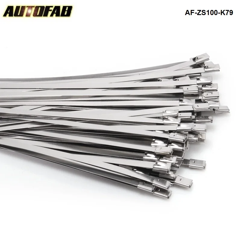 100 шт./лот Металлические Кабельные Стяжки Из Нержавеющей Стали Zip 7 9 мм x 300 обмотка