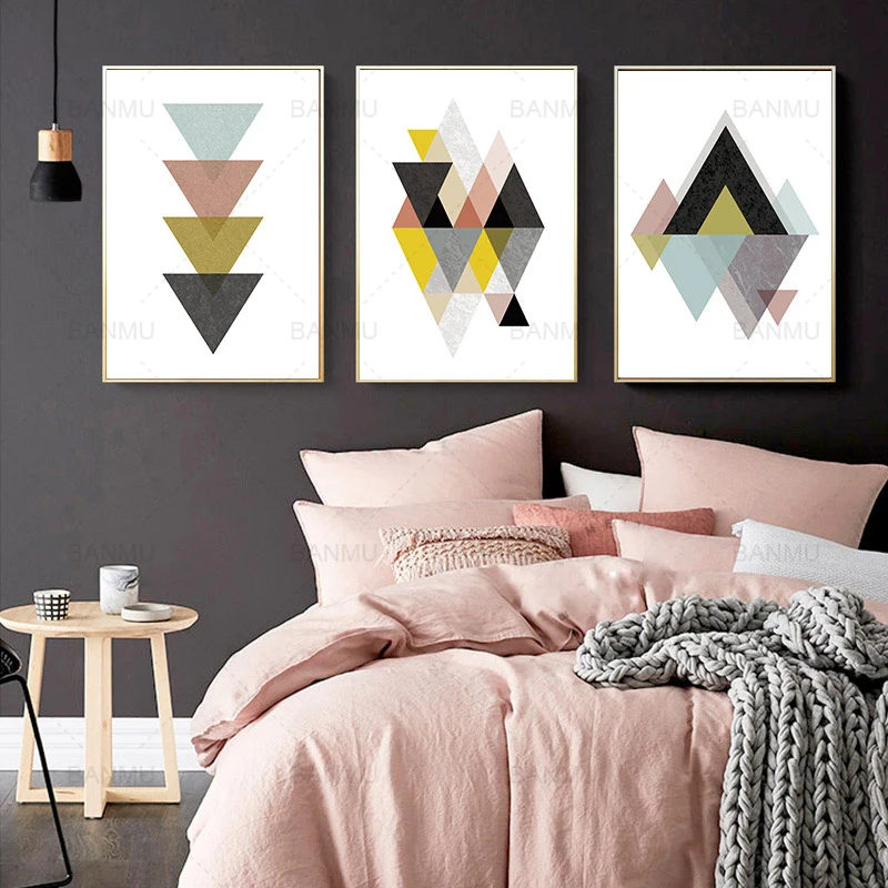 

Modern DIY watercolor abstract painting poster wall art painting canvas art print Home Decor Painting for living room no frame