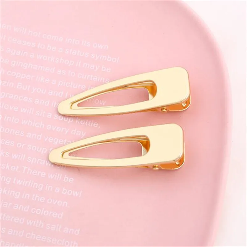 1 PC Gold Metal Hairpins Women Hair Alligator Clips Barrette Bobby Pins Girls Scrub Snap Hairgrip Accessories Headdress |