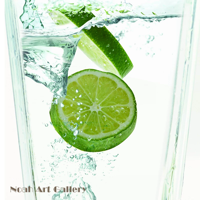 Картина-распылитель холст с принтом лимона в стекле абстрактный настенное