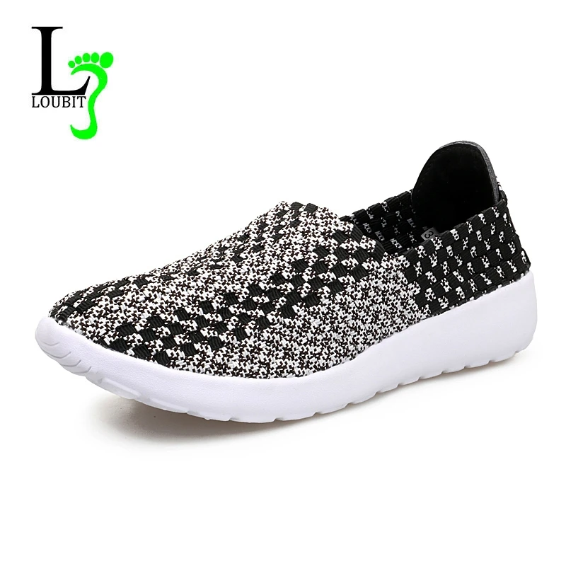 Женская летняя повседневная обувь Плоская дышащая Обувь для мам Женские лоферы