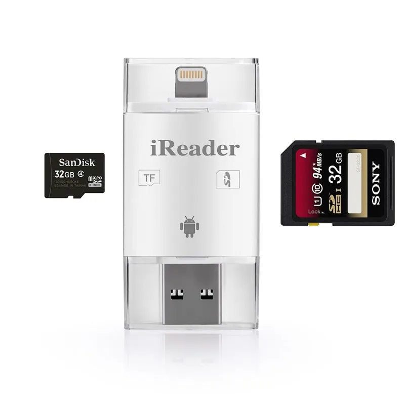 3в1 iFlash накопитель USB Micro SD SDHC TF OTG Кардридер писатель для iPhone Android