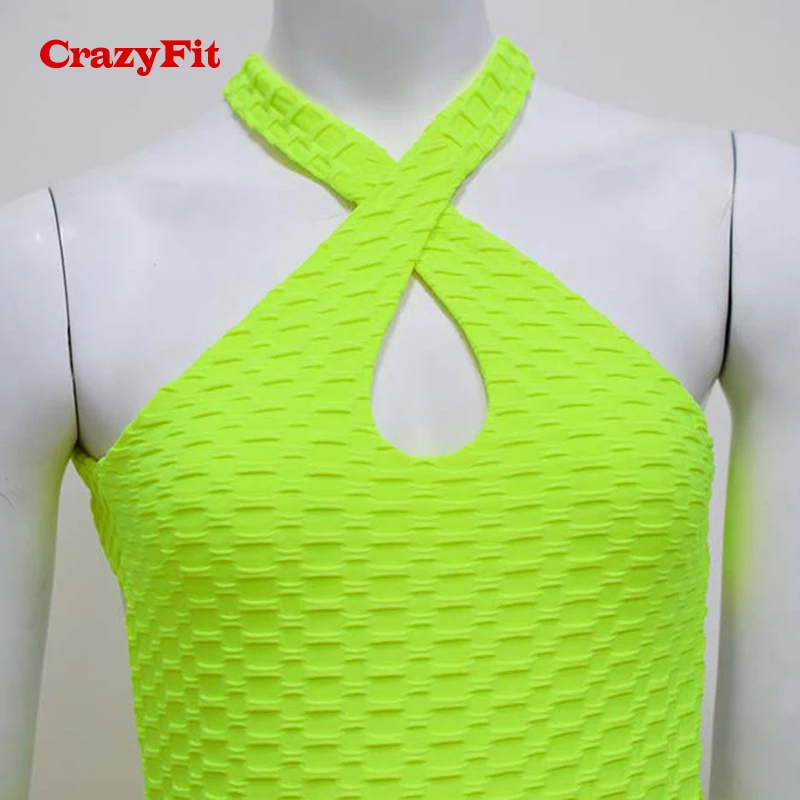 CrazyFit новая сексуальная одежда для фитнеса женский цельный спортивный комплект для йоги одежда для занятий спортом для спортивного зала спортивный костюм комбинезон боди