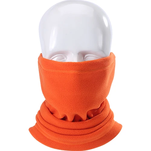 Orange Теплые флисовые шарфы для холодной погоды, бандана, повязка на шею, маска на половину лица, кольцо на шею, маска на голову, повязка на голову для мужчин и женщин - Цвет: Orange