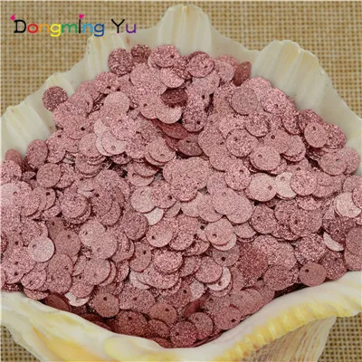 Champagne Pink 900 шт(30 г) 6 мм, плоские круглые пайетки с блестками с блеском порошок для Свадебные украшения, одежде патчи Швейные craft - Цвет: Champagne Pink