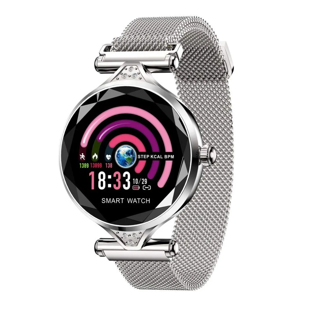 Модные H1Smart часы, женские, кровяное давление, спортивные, шагомер, пульсометр для женщин, подарок, фитнес, отслеживание, напоминание, часы