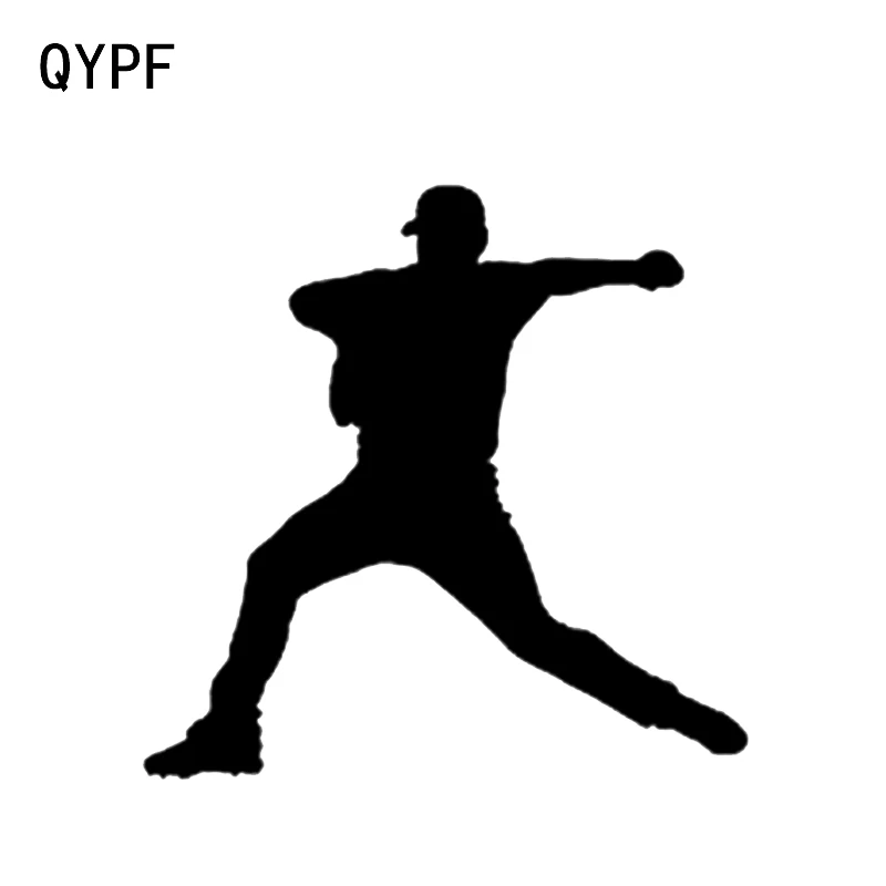 QYPF 11 2*11 см интересный Декор Бейсбольного игрока автомобильные наклейки