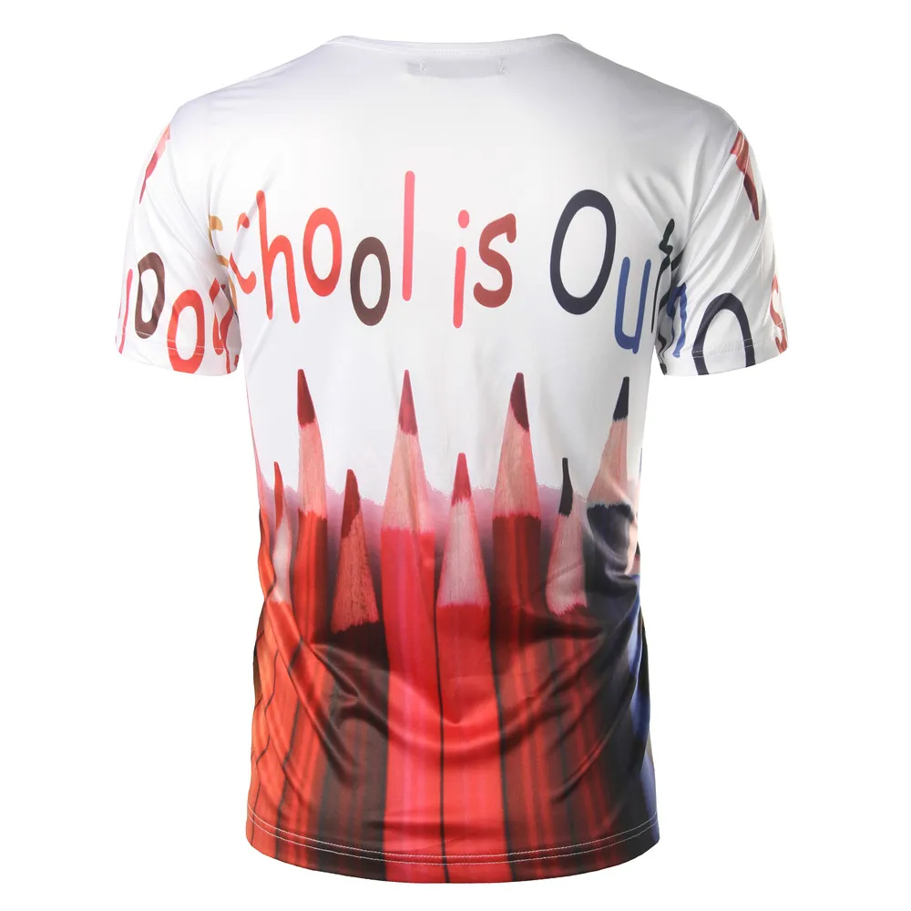 Мужская модная винтажная футболка в стиле карандаш классные топы для мальчиков