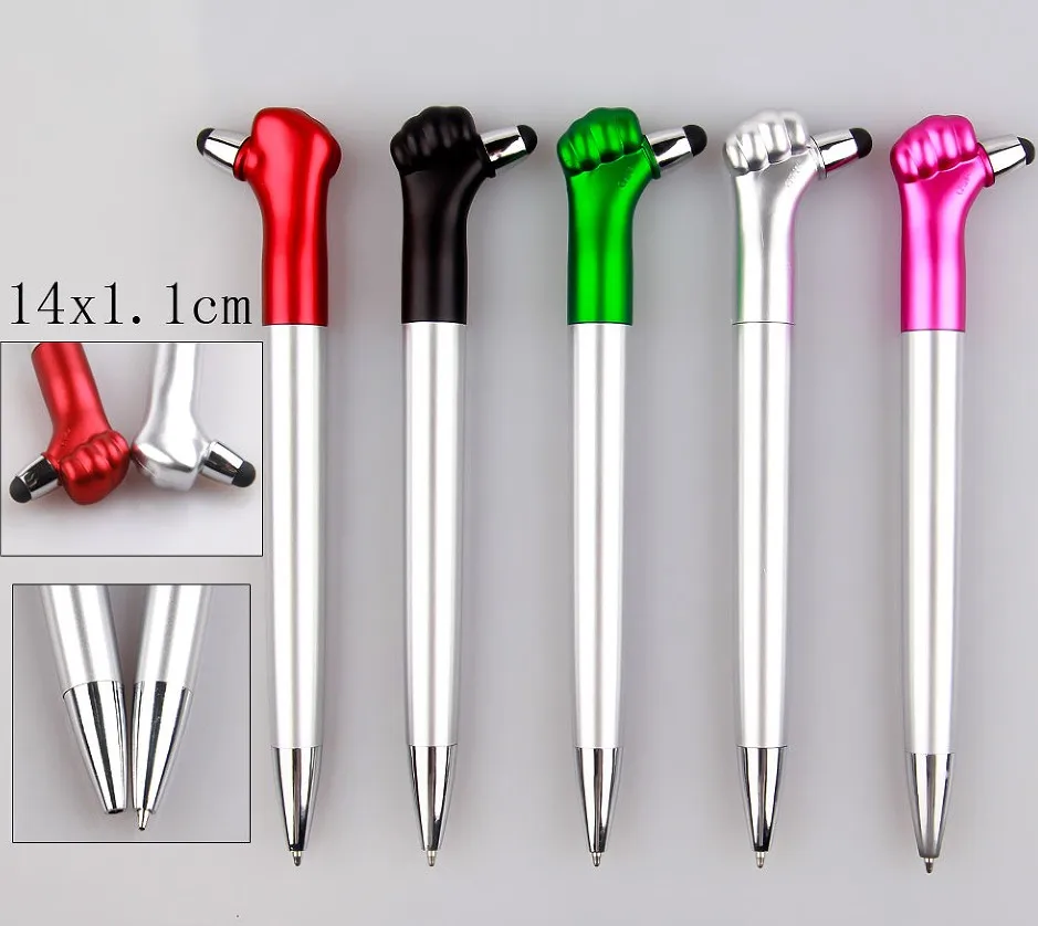 

Лидер продаж, стилус в форме пальца с индивидуальным логотипом, шариковая ручка 5 шт./лот