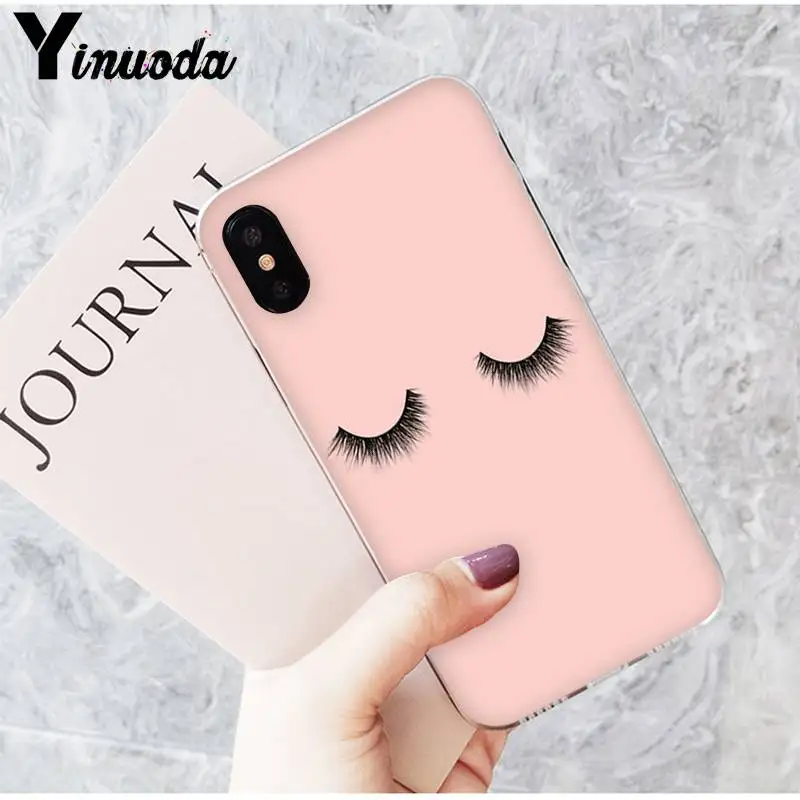 Косметические ресницы Yinuoda wink pretty girl чехол для телефона в эстетическом стиле iPhone8