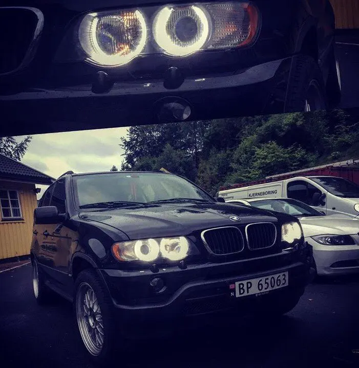 

For BMW E53 X5 2000 2001 2002 2003 Multi-color Led Angel Eyes Kit RGB Halo Rings Daytime Running Light DRL