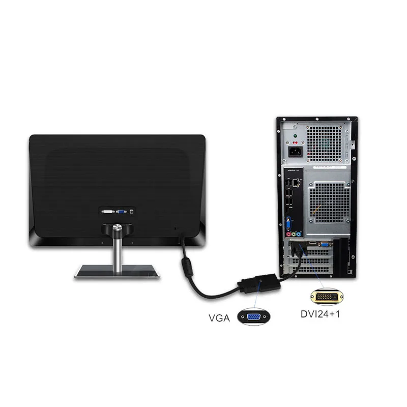 Dvi Male To Vga Female Cable Audio Transfer Line Hdmi Converter Adapter for TV Compueter Laptop JQC-Z05 | Электроника