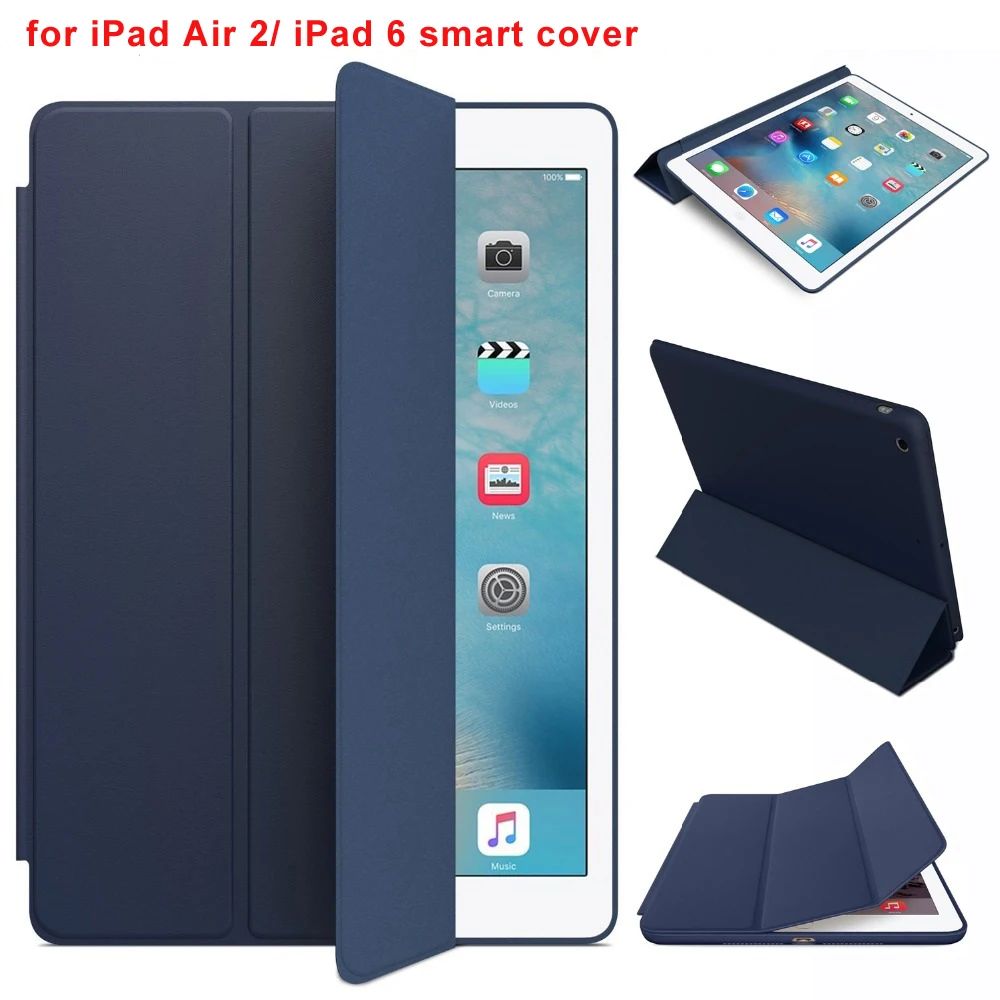 Роскошный оригинальный тонкий кожаный чехол 1:1 на магните для iPad Air 2 Apple 6 планшета