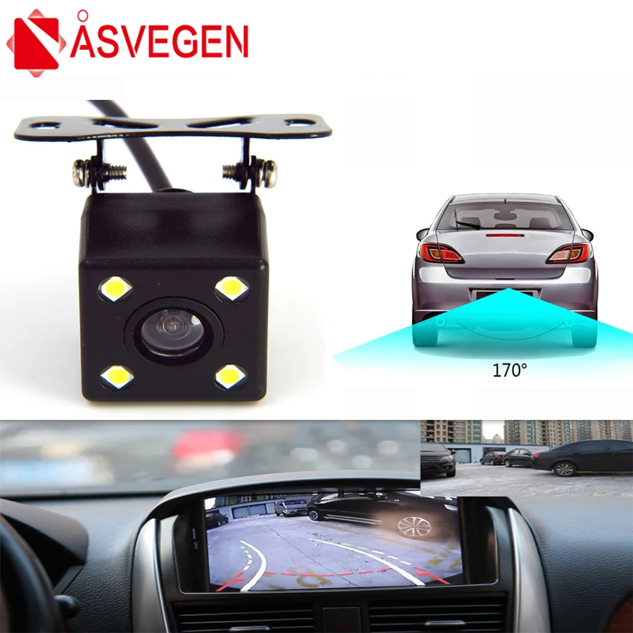 

Asvegen Rear View Camera Intelligent Dynamic Trajectory Tracks HD CCD Reverse Backup Camera Auto Reversing Parking Assistance