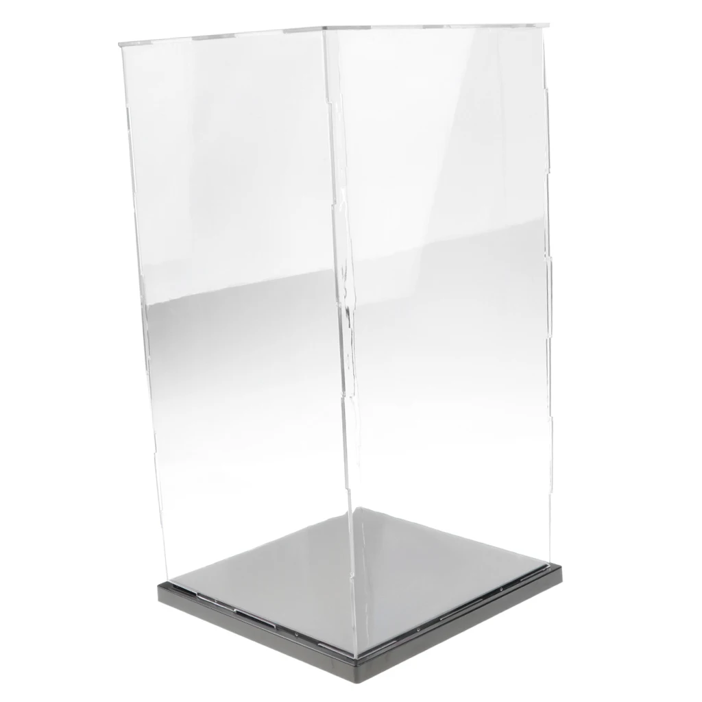 100% новый прозрачный чехол для показа с черным основанием фигурок 21x21x41 см