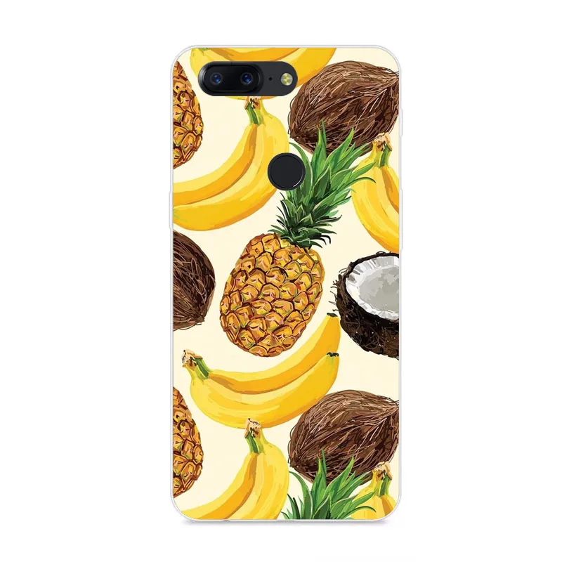 OnePlus 5t Case Silicon Flower Painted Painting Soft TPU Back Cover for One Plus Protect Phone cases shell |