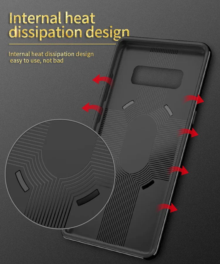 iPaky For Samsung Galaxy Note 8 Case Cover Soft Silicone + PC Stand Note8 N950F Armor Protective Shield |