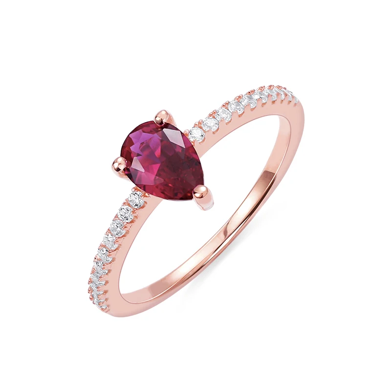 

AILIN Multicolor Women's Rings With Water-drop Birthstone 925 Sterling Silver Jewelry Ring Wedding Party Christmas Gifts