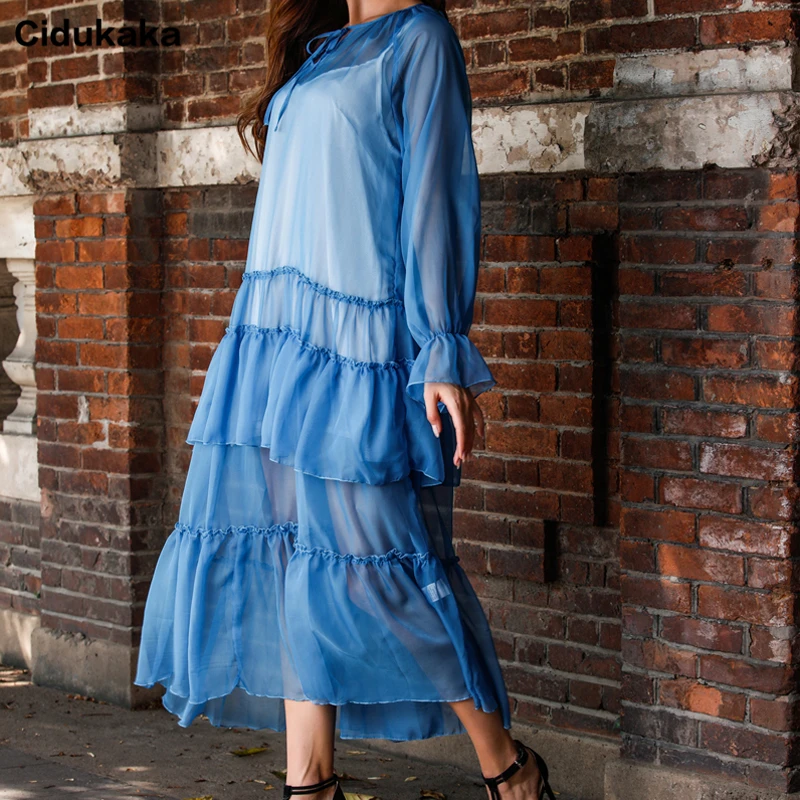 Cidukaka перспектива плиссированное платье элегантный 2019 летние каникулы Boho Chic